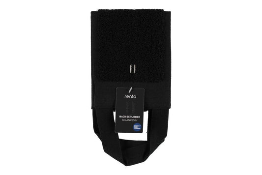Rento Ryg scrubber af hørfrotté, sort 14 x 70 cm