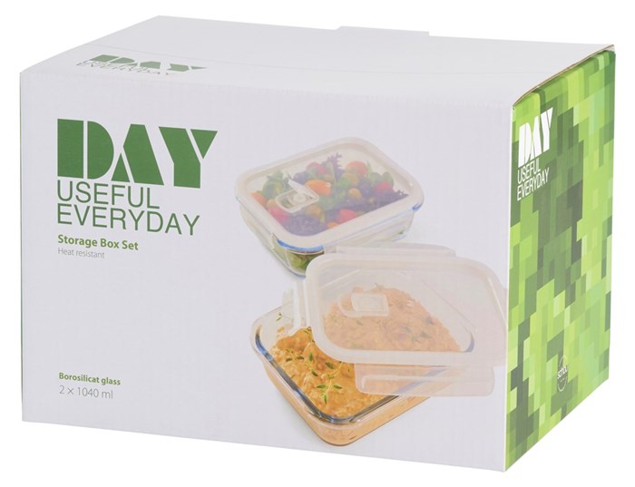 Day Opbevaringsboks sæt 2 stk