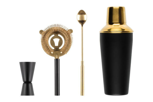 Maku Cocktailset 4 delar svart/ guld