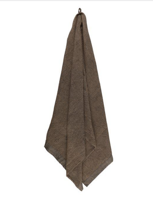 Rento Kenno Handduk black/beige 90 x 180cm