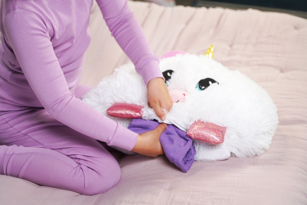 Happy Nappers fluffaluff pude - white unicorn
