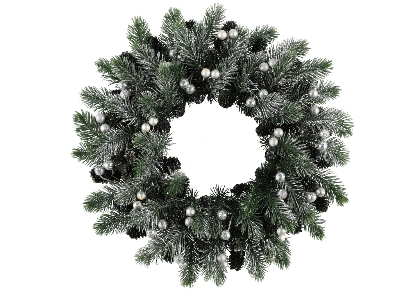Winteria Krans med silverpärlor 38 cm