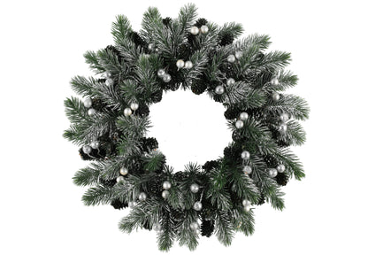 Winteria Krans med silverpärlor 38 cm