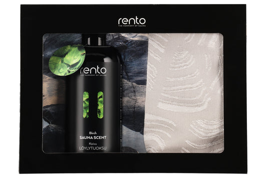 Rento Presentförpackning Bastuoft och Sitthandduk 2 st. björk