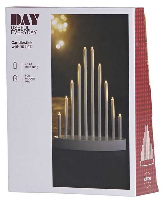 Day Lysestage 10 arm batteridrevet 24cm