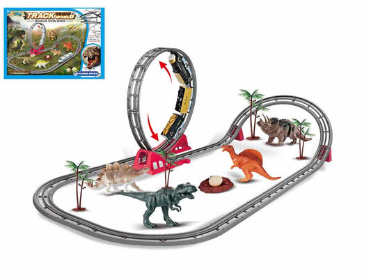 SuperSpeed Tågspår med dinosaurier
