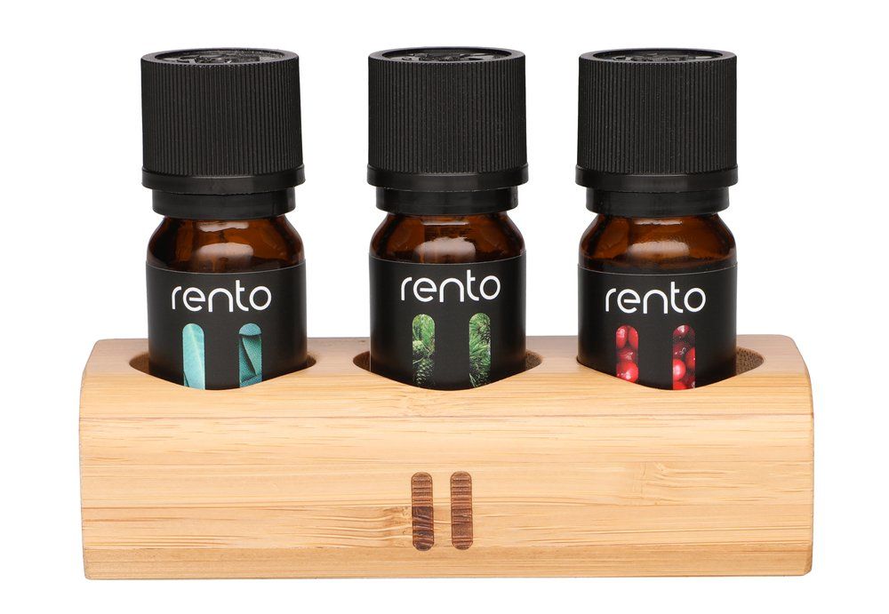 Rento Sauna duft 3x10 ml i bambusstativ