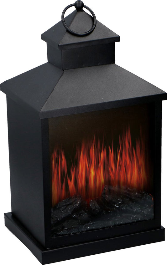 Grundig pejselampe / lanterne i metal LED 36cm