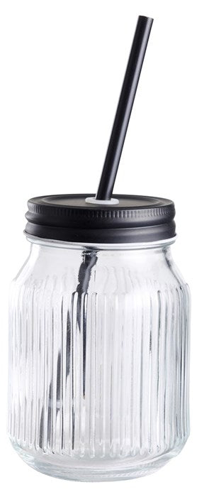 Day dryckglas med halm 0,45l