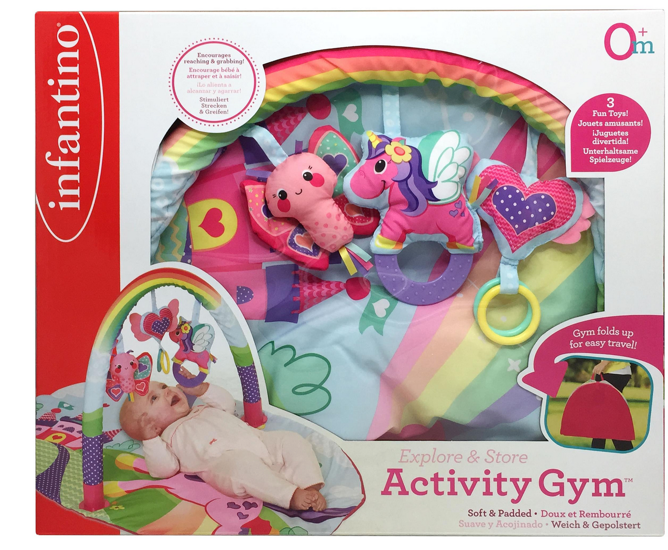 Infantino aktivitetsmåtte babygym unicorn