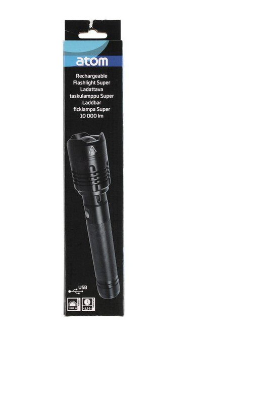 Atom Ficklampa Super, laddbar 10 000 lm