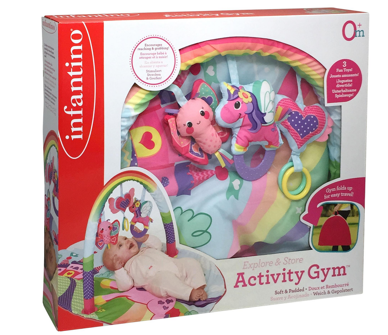 Infantino aktivitetsmåtte babygym unicorn