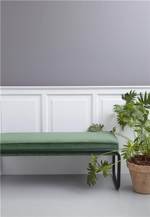 Day Bænk i grøn velour 110x42cm