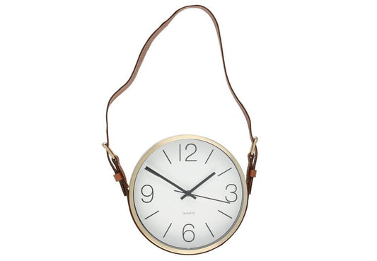 4Living Väggklocka Key West med rem 17 cm guld