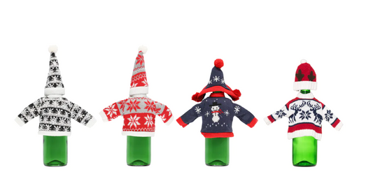 Winteria Julesweater til vinflaske ass.
