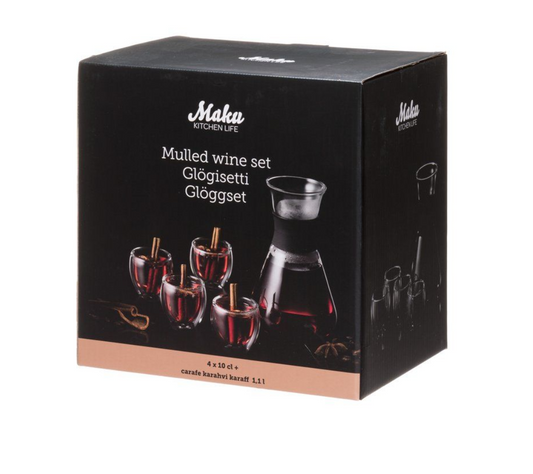 Maku Gløggsæt med karaffel 1,1L og 4 glas