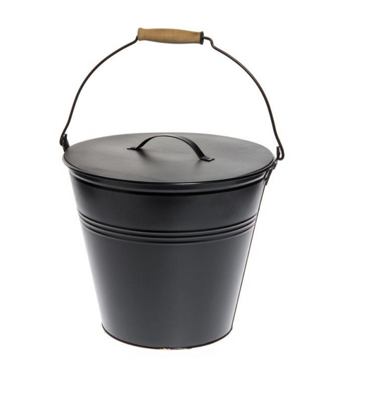 Askhink, svart, med lock