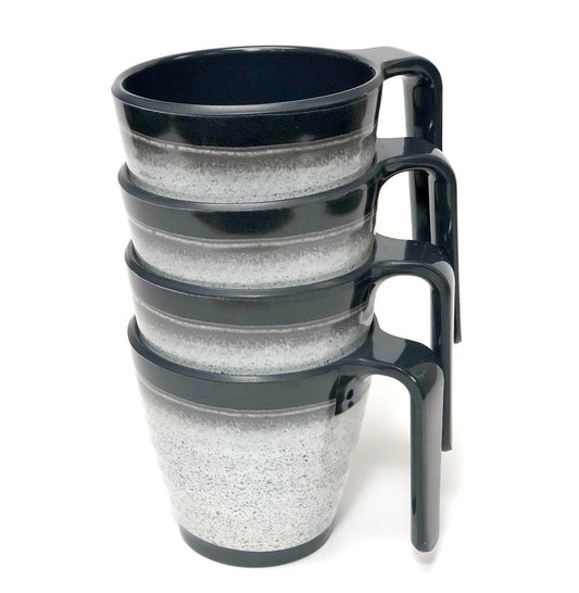 Flamefield Mugg i melamin Granit 4-pack