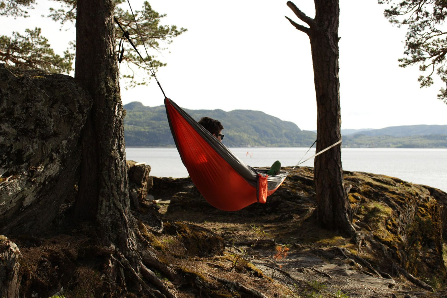 TopDesign Hängmatta med myggnät orange