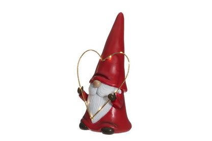 Winteria Julemand og hjerte med LED lampe 33 cm