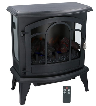 Alpina Vicenza electric fireplace with 3D fire effect