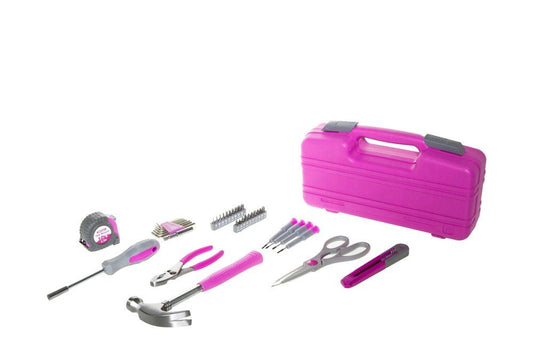 Verktygsset, rosa, 39 delar