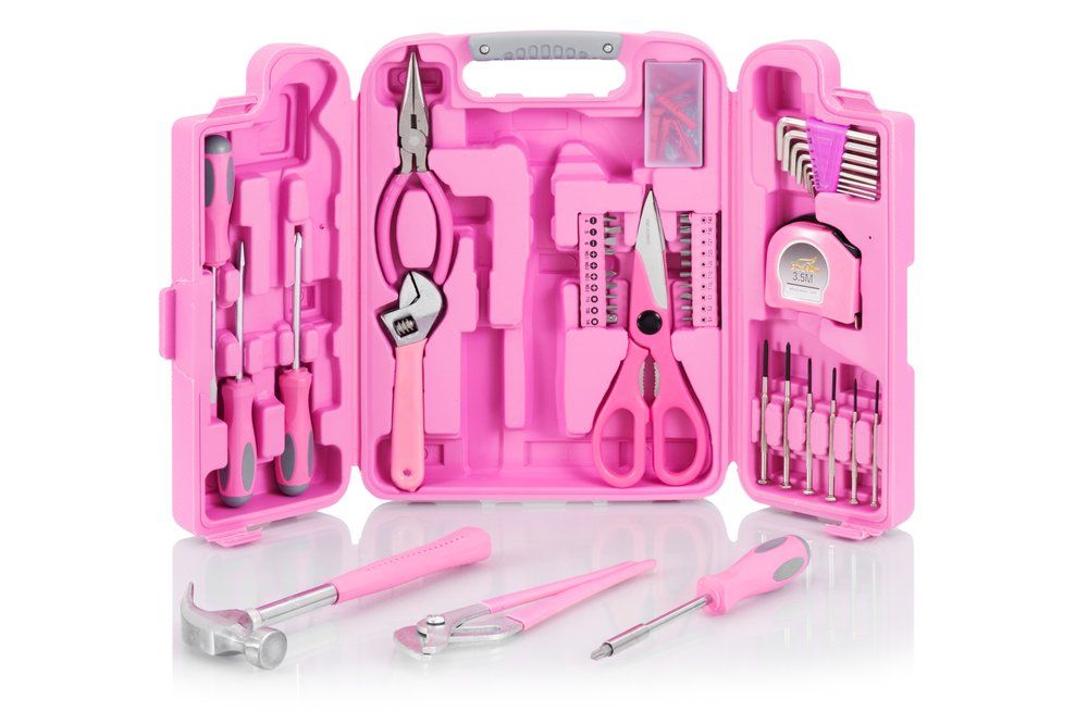 Værktøjssæt, pink, 149 dele