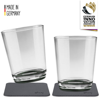 Silwy Magnetisk Dricksglas 250ml Plast Grå 2-pack