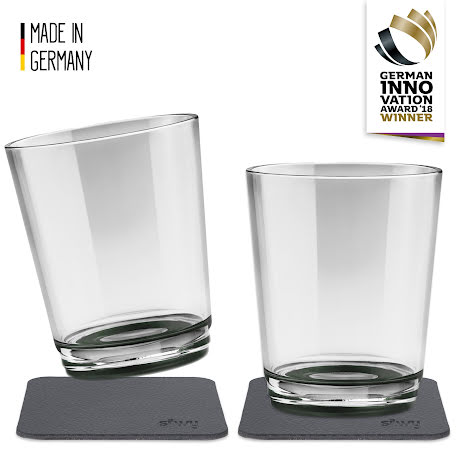 Silwy Magnetisk Dricksglas 250ml Plast Grå 2-pack