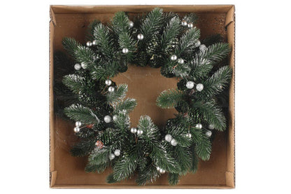 Winteria Krans med silverpärlor 38 cm