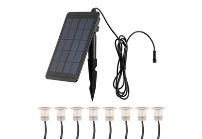 Tarmo Terrassbelysning, sol, 8 st. 3 W 8 x 25 lm IP68
