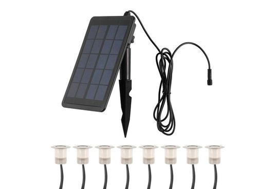 Tarmo Terrassbelysning, sol, 8 st. 3 W 8 x 25 lm IP68