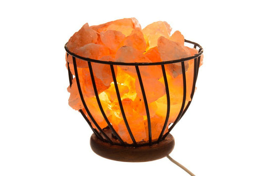 4Living Bordslampa bergsalt Himalaya metallskål