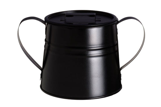 Askebæger, zink, stor, med låg