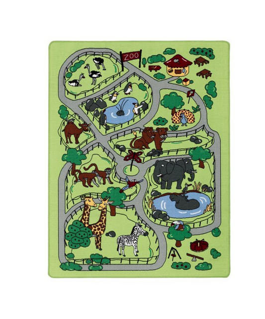 4Living lekmatta med djurparkstema Zoo 100x150cm