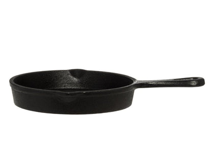 Maku Portion grillpande, rund, støbejern 20,5x14,5 cm