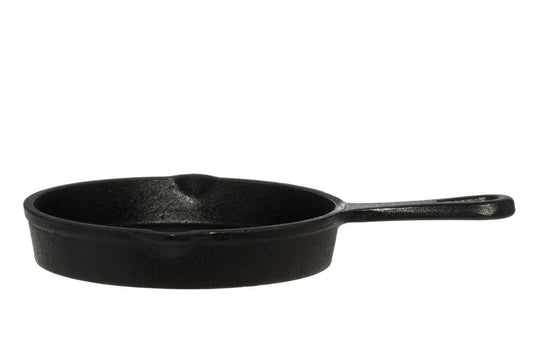 Maku Portion grillpande, rund, støbejern 20,5x14,5 cm