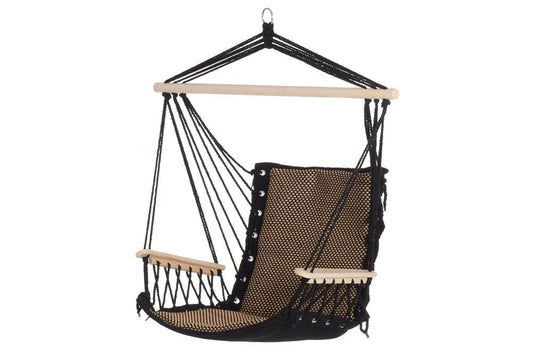 4Living Hängstol med armstöd 100x55cm svart