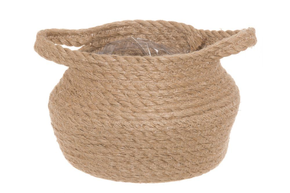 4Living blomkorg, jute, 18 cm