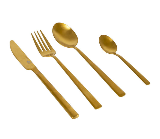 Bo-camp Bestick set Fairbanks Gold 16 delar
