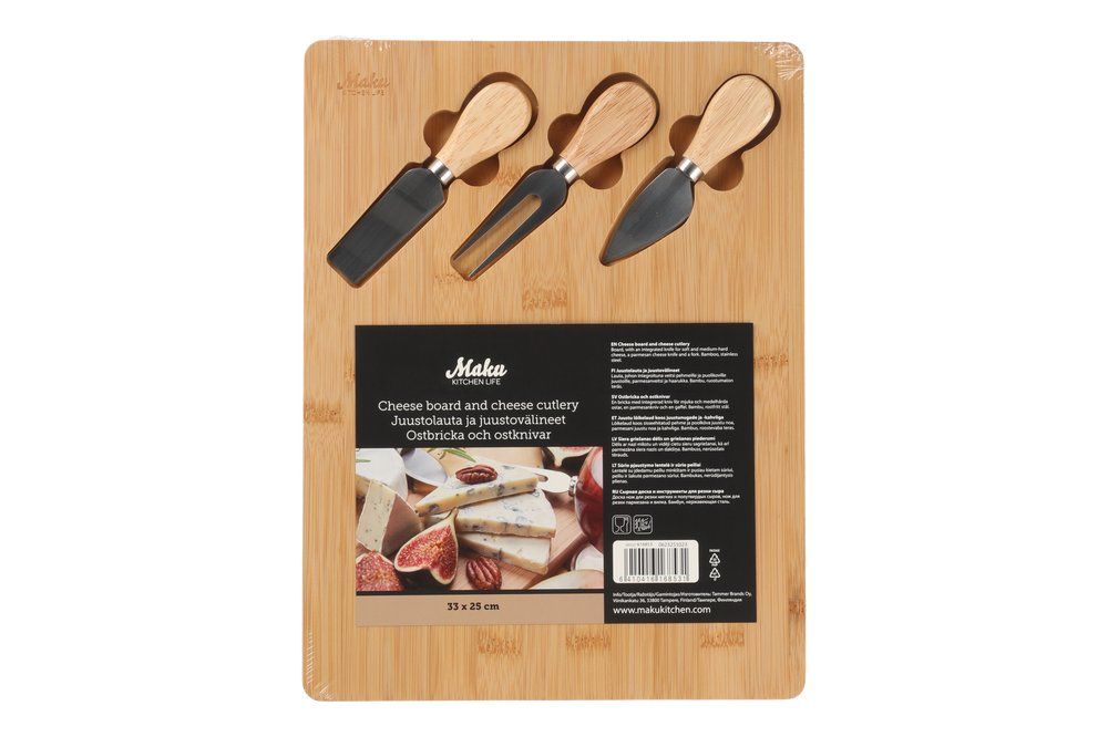 Maku Ostbräde och redskap bambu 33 x 25 cm